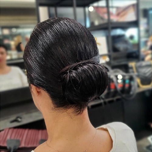 chignon hairstyle by Plastiras 1955